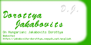 dorottya jakabovits business card